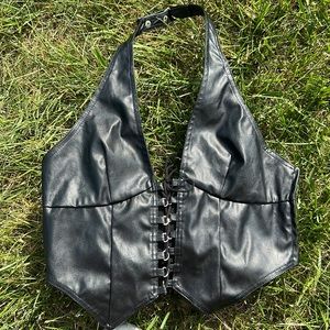 I AM GIA LEATHER HALTER